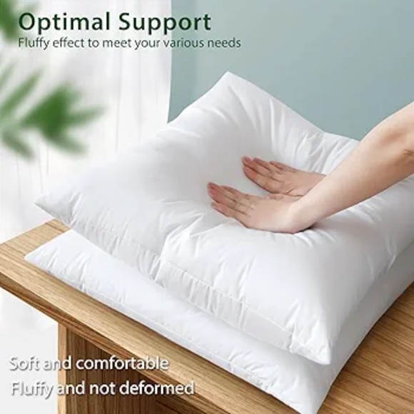 Pack of 2 Down and Feather Throw Pillow Inserts, 28 x 28 Soft Fluffy - Picture 7 of 10